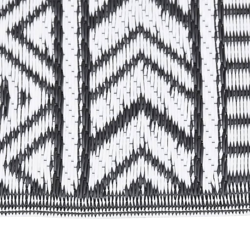 Tapete de exterior 80x150 cm PP preto - Image 2