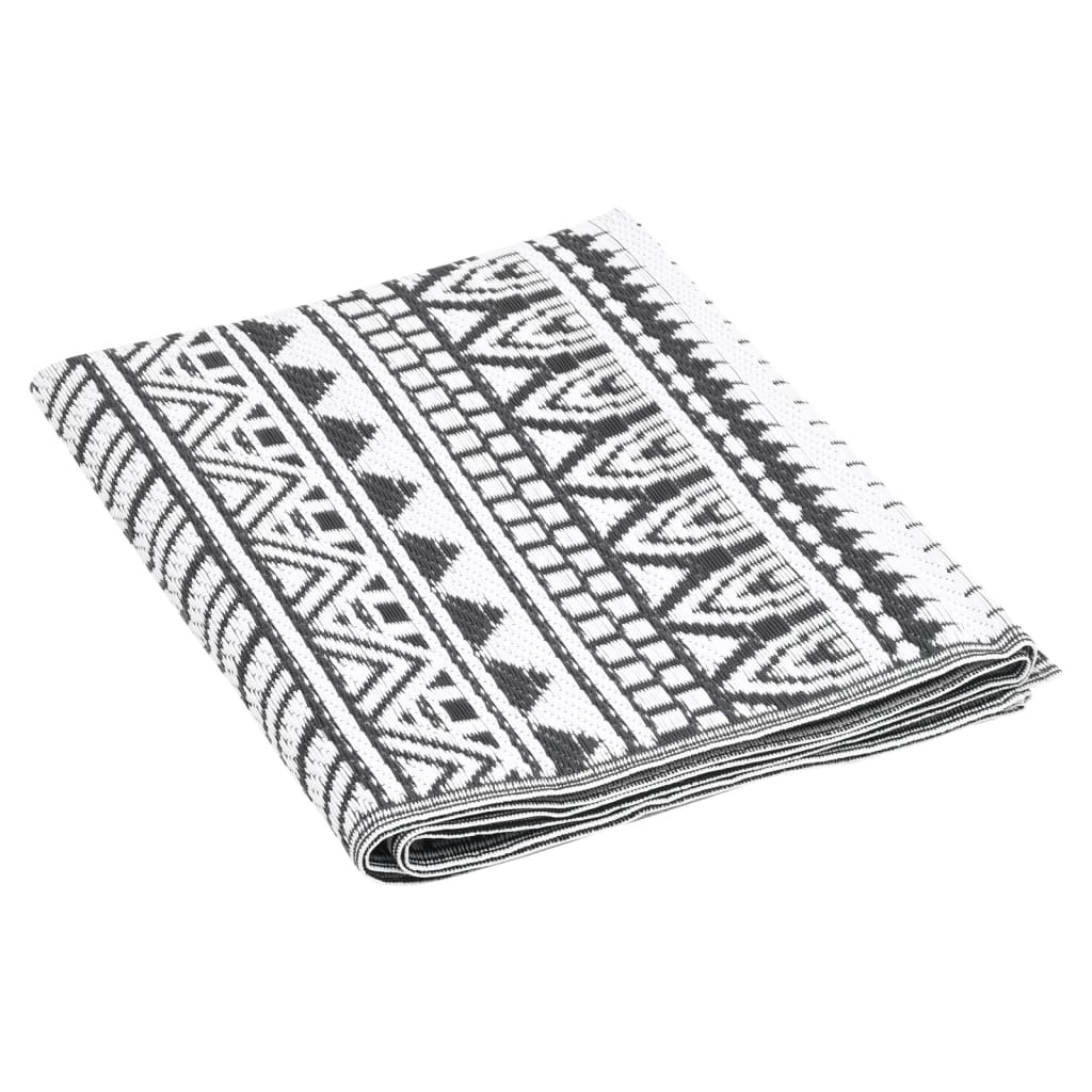 Tapete de exterior 80x150 cm PP preto - Image 4