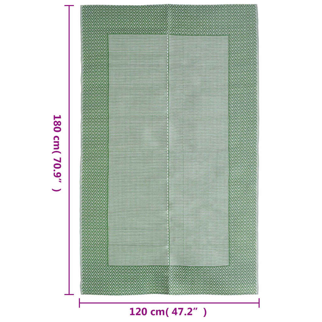 Tapete de exterior 120x180 cm PP verde - Image 6