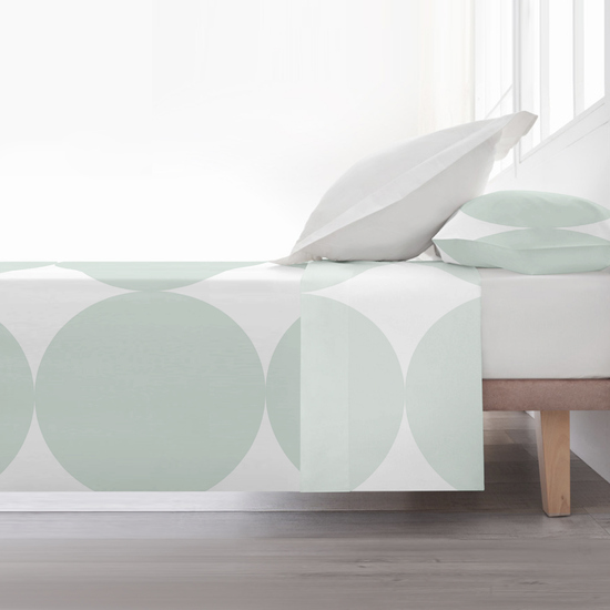 JUEGO DE SÁBANAS 100% ALGODÓN MODELO PORTMORE MINT PARA CAMA DE 180. - Image 2